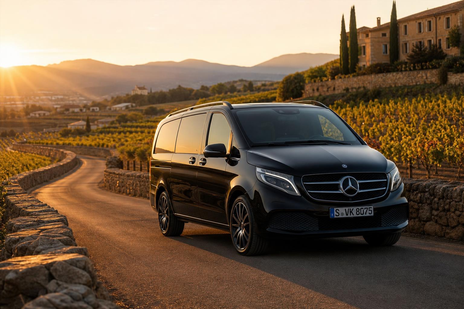 Mercedes con chófer privado en La Rioja
